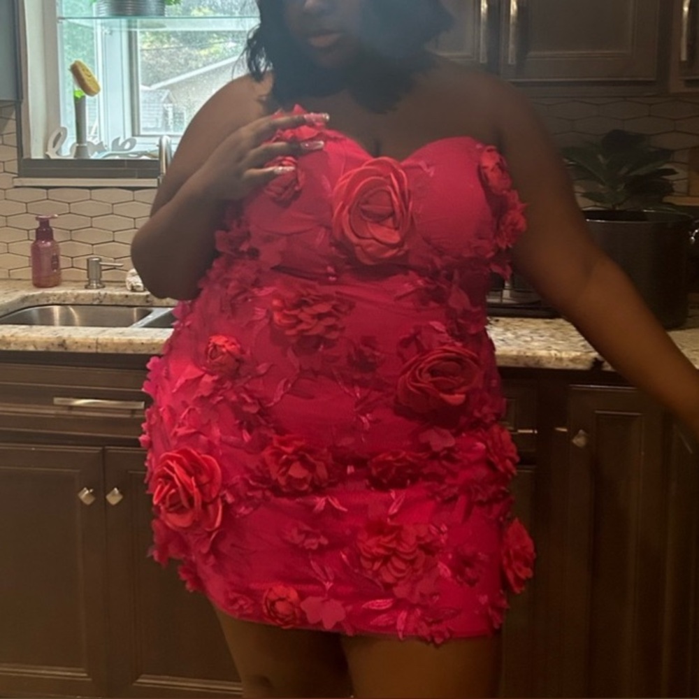 Fashion Nova Pink Backless Dress